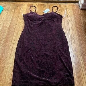 burgundy sparkly dress